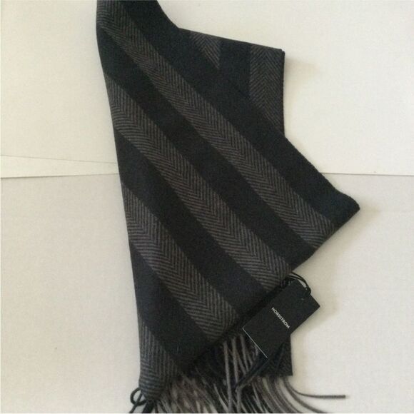 Nordstrom Black and Gray Men's Scarf - Picture 9 of 10